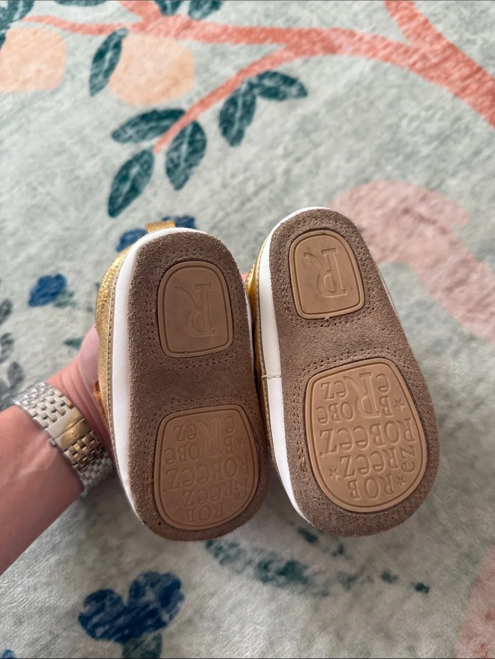 Metallic Gold toddler shoes robeez